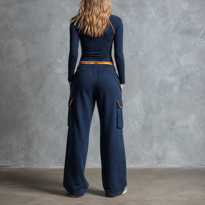 Velmora – Completo Top e Pantaloni Color Block Sportivo lifestyle