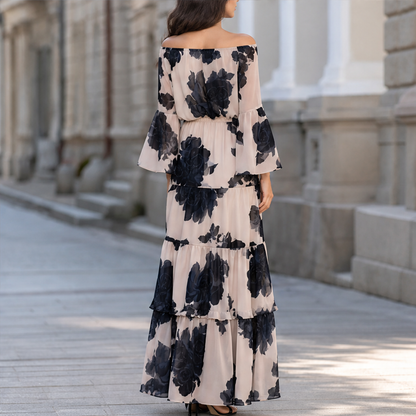 Rosalinda – Abito Lungo Spalle Scoperte Floreale lifestyle