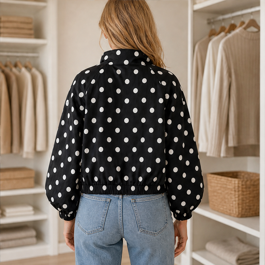 Puntessa – Giacca a Pois con Maniche a Lanterna lifestyle