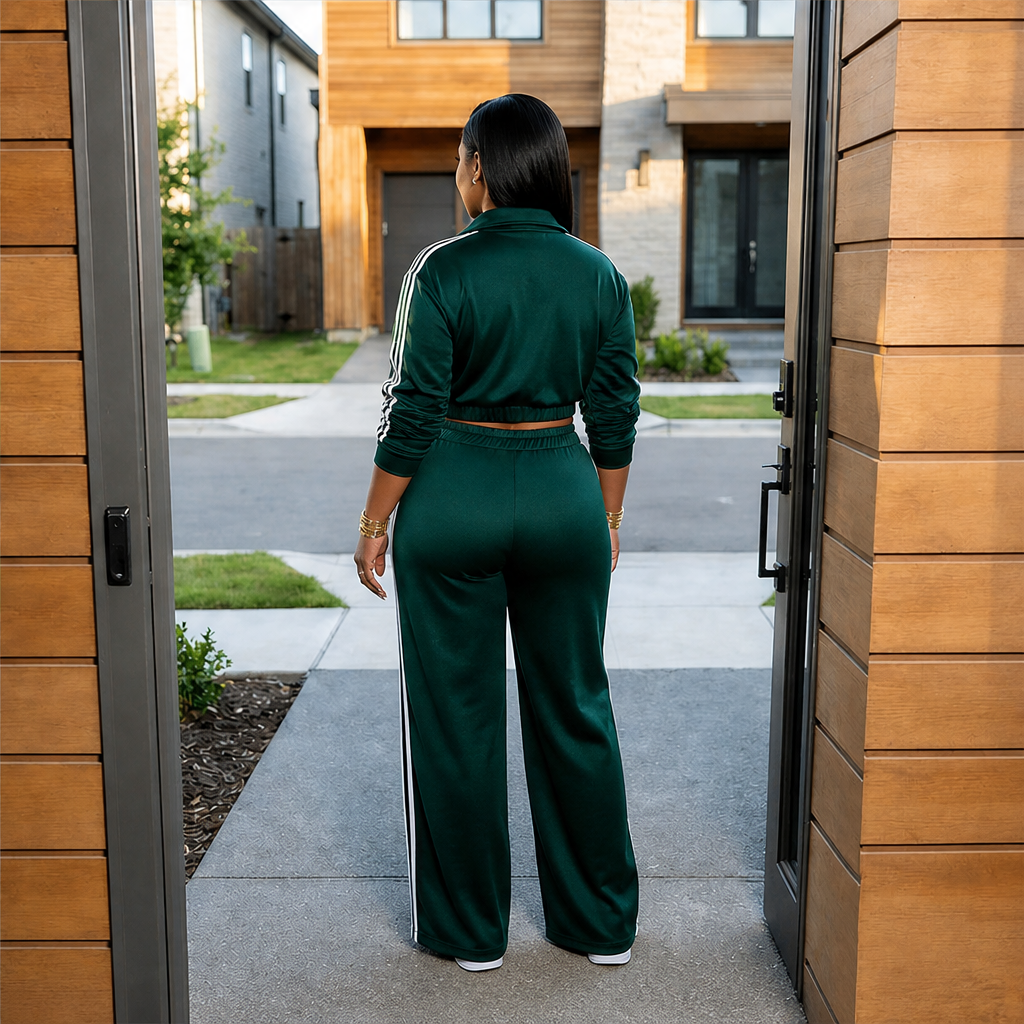 Vezano – Tuta Due Pezzi a Righe con Zip lifestyle