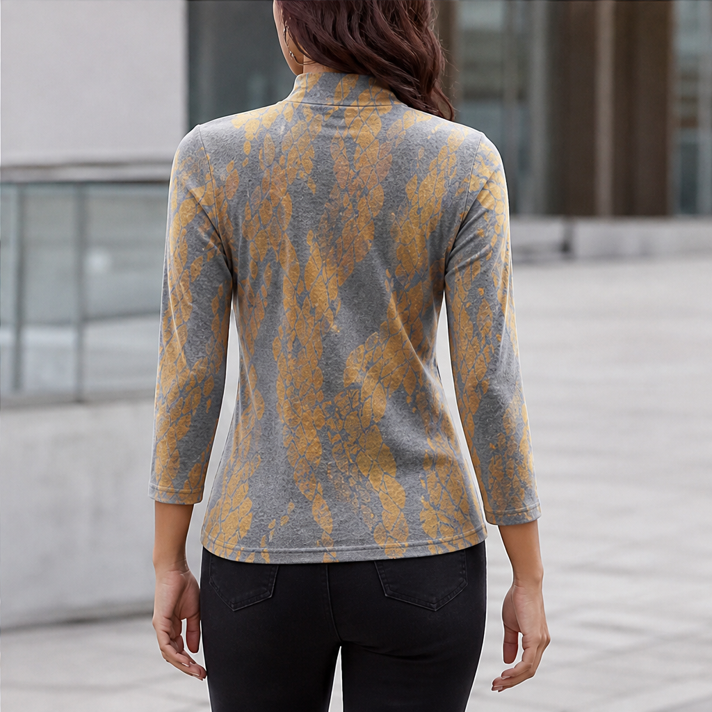 Zinie – Top a Collo Alto con Stampa Floreale lifestyle