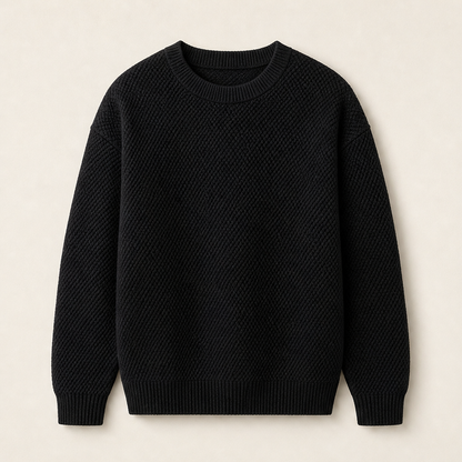 Vernoli – Maglione Girocollo Trama a Rombi Black