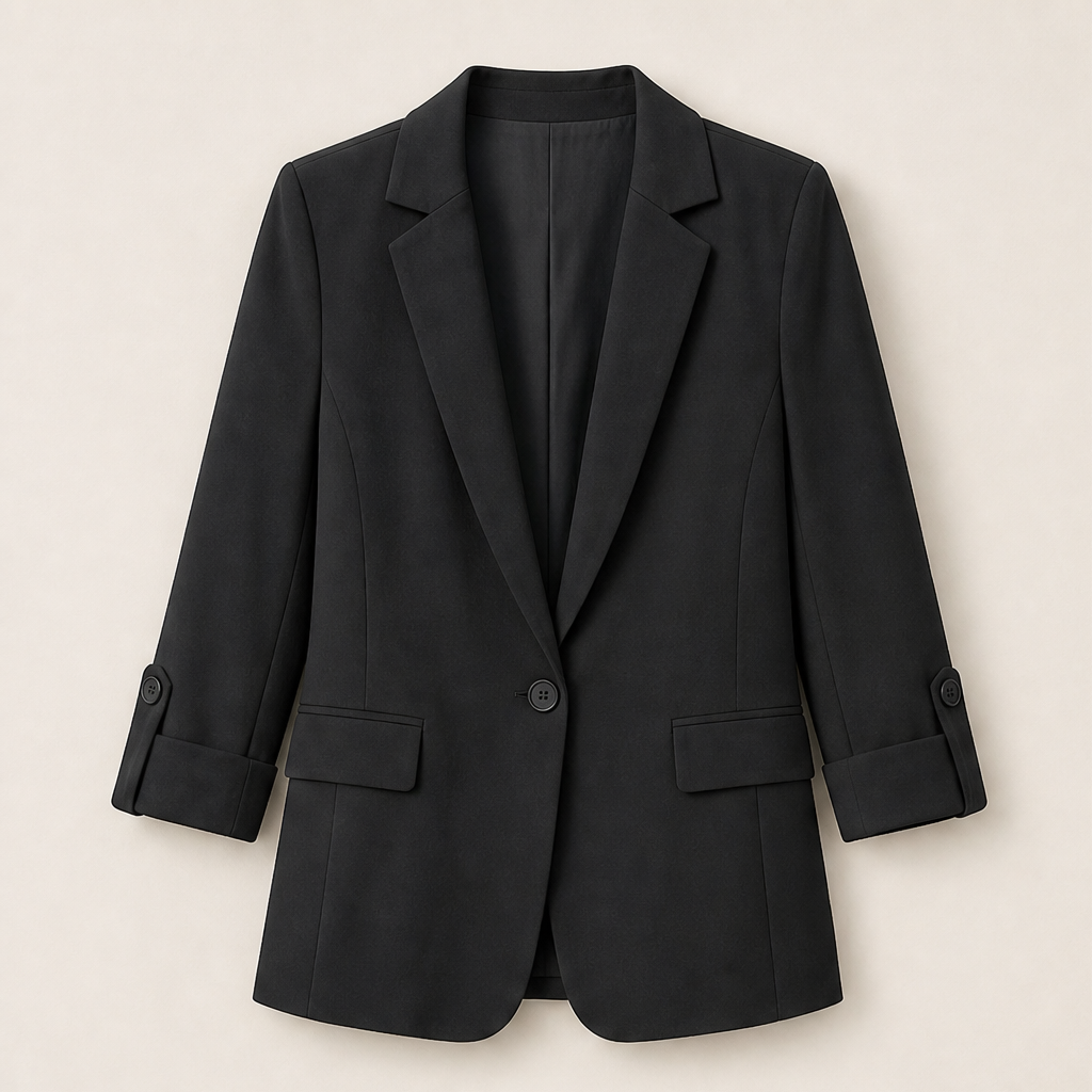 Velisara – Blazer Monopetto con Tasche Black