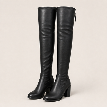 Velmora – Stivali Elasticizzati Sopra il Ginocchio Black