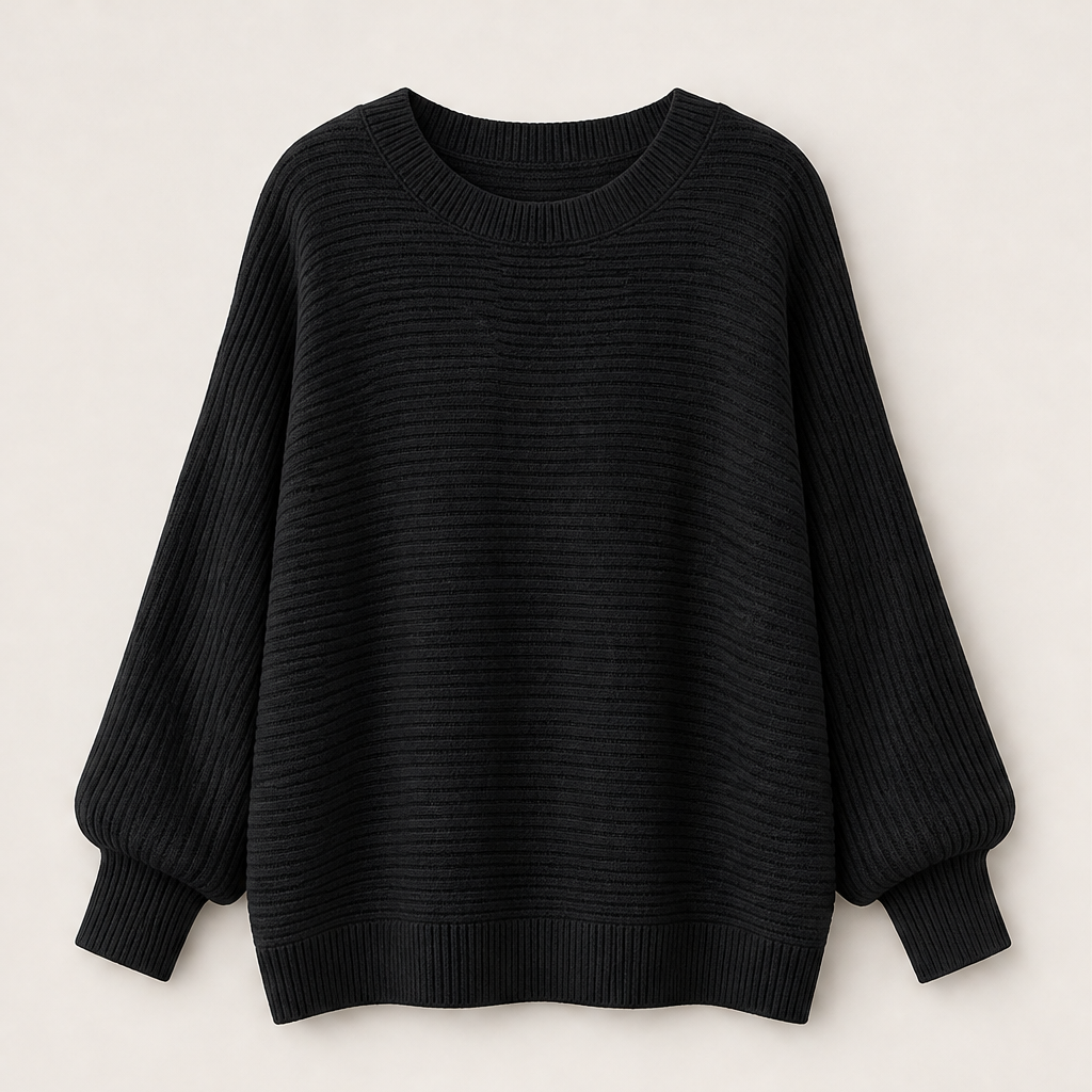 Marvenzo – Pullover Oversize in Maglia Costina Black