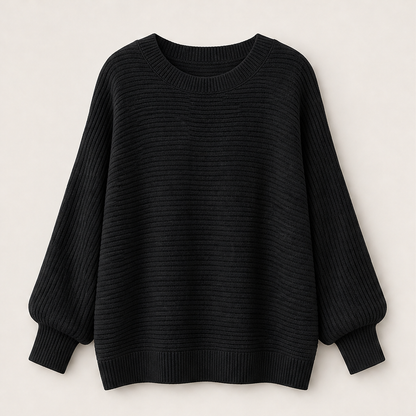 Marvenzo – Pullover Oversize in Maglia Costina Black