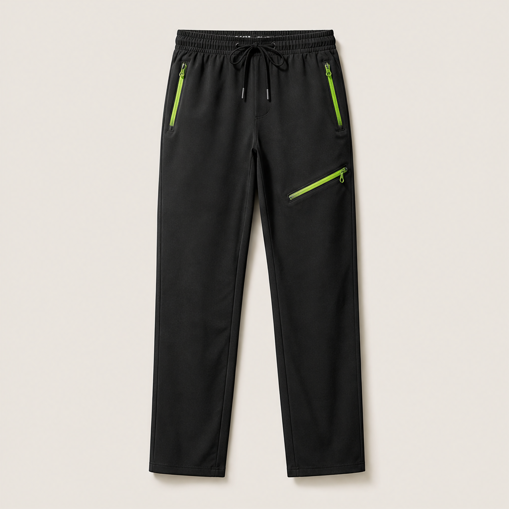 Velostra – Pantaloni Sportivi con Zip a Contrasto Black