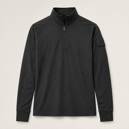 Trailonda – Top Sportivo Multitasche Quarter-Zip Black