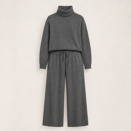 Novelora – Set Due Pezzi Dolcevita e Pantaloni Ampi Grey