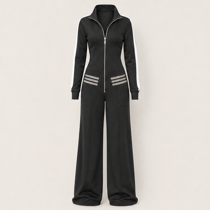 Voltera – Tuta Jumpsuit Militare in Felpa Black