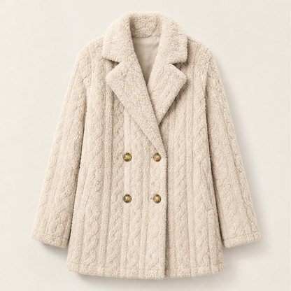 Vireluna – Cappotto Doppiopetto Trapuntato Antivento Beige