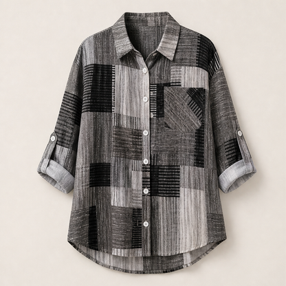 Vaneira – Camicia a Quadri Oversize Anti-UV Grey