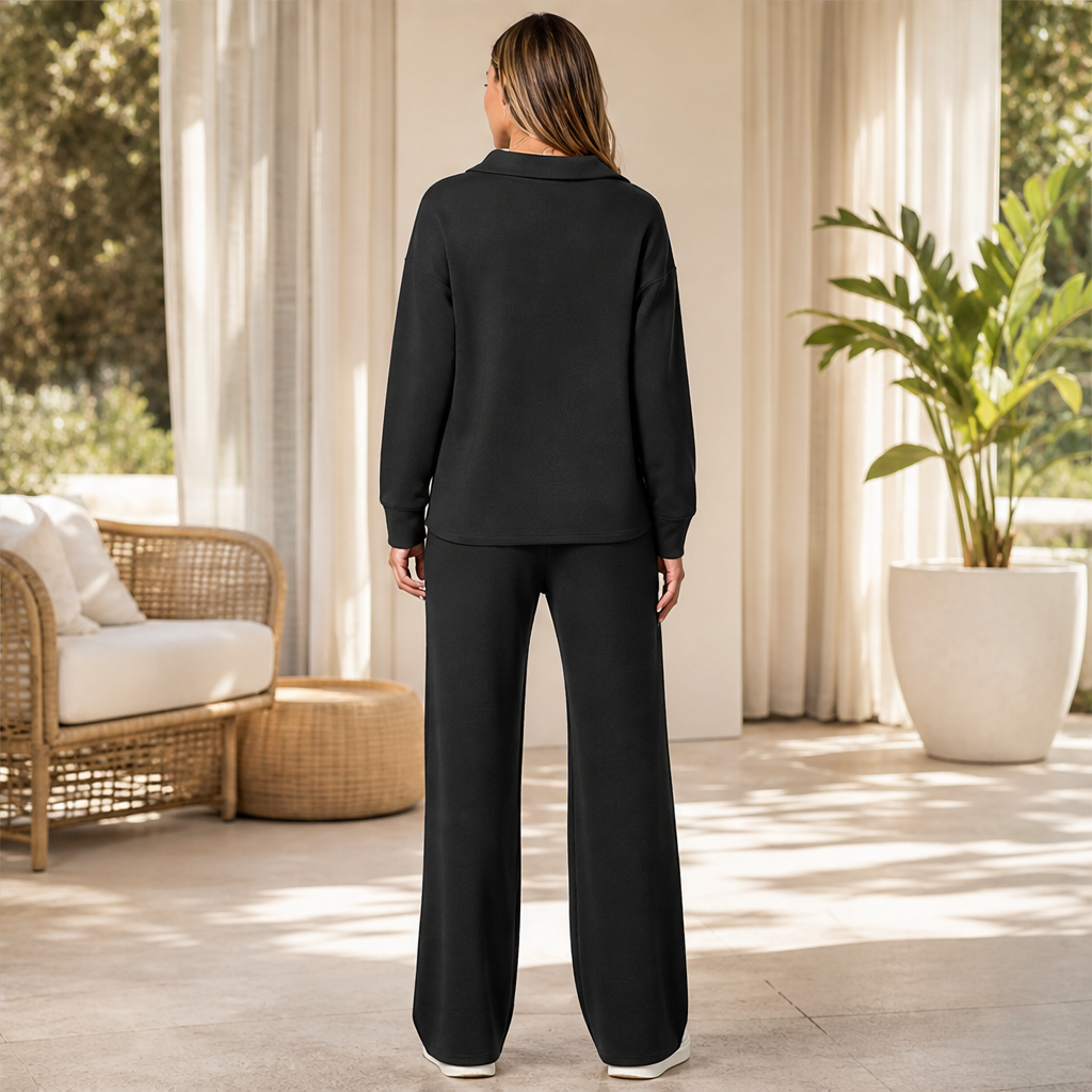 Nuvora – Scollo a V Completo Casual in Maglia lifestyle