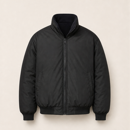 Varoneo – Bomber Reversibile Collo a Imbuto Black