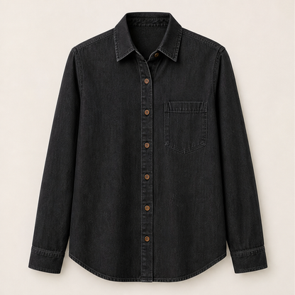 Denara – Camicia in Denim Leggero Black