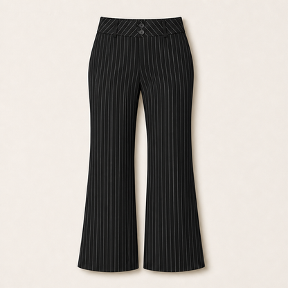 Velarno – Pantaloni a Righe Svasati Black