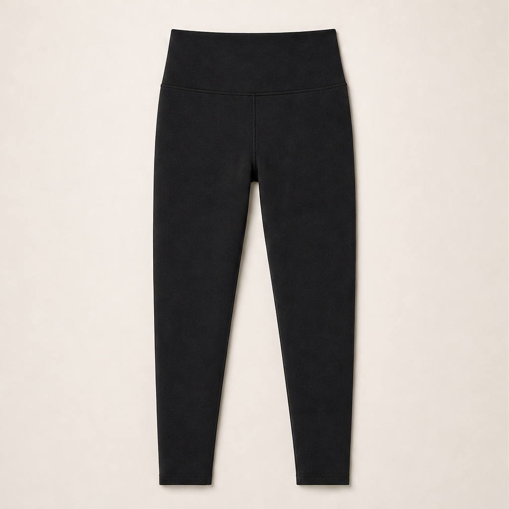 Voltara – Leggings Vita Alta Foderati in Pile Black