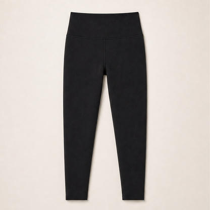 Voltara – Leggings Vita Alta Foderati in Pile Black