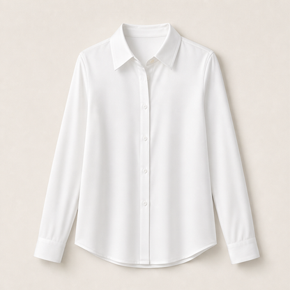 Serelia – Camicia in Raso con Bottoni White