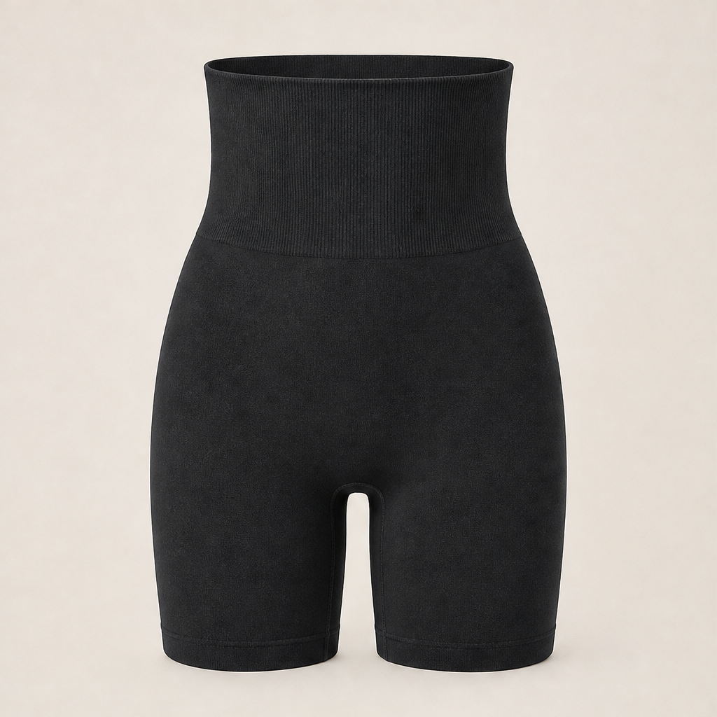 Velmora – Shorts Contenitivi Vita Alta Senza Cuciture Black