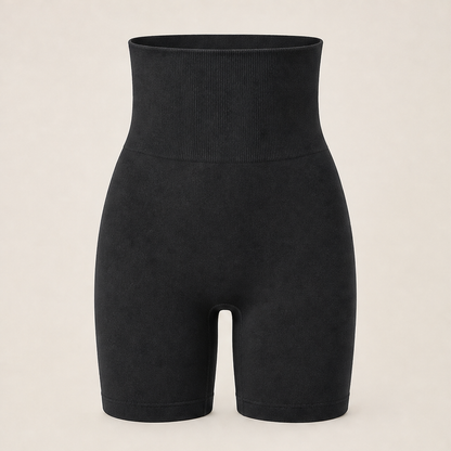 Velmora – Shorts Contenitivi Vita Alta Senza Cuciture Black