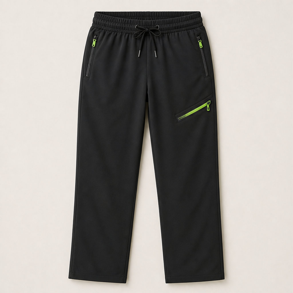 Velomia – Pantaloni Sportivi Slim con Tasche Zip Black
