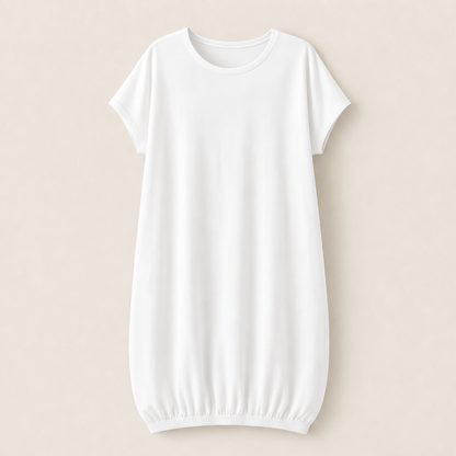 Vellona – Abito Girocollo Comfort Fit White