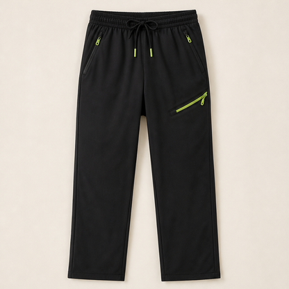 Velmora – Pantaloni Sportivi Slim con Tasche a Zip Black