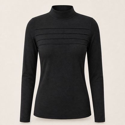 Zinie – Top a Collo Alto con Stampa Floreale Black