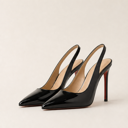 Vellorosa – Décolleté Slingback in Vernice a Punta Black