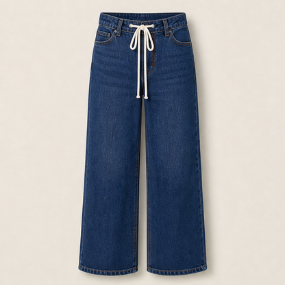 Varonza – Jeans a Gamba Larga con Coulisse Dark Wash Blue