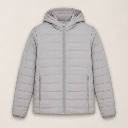 Novarin – Piumino Leggero con Cappuccio Grey