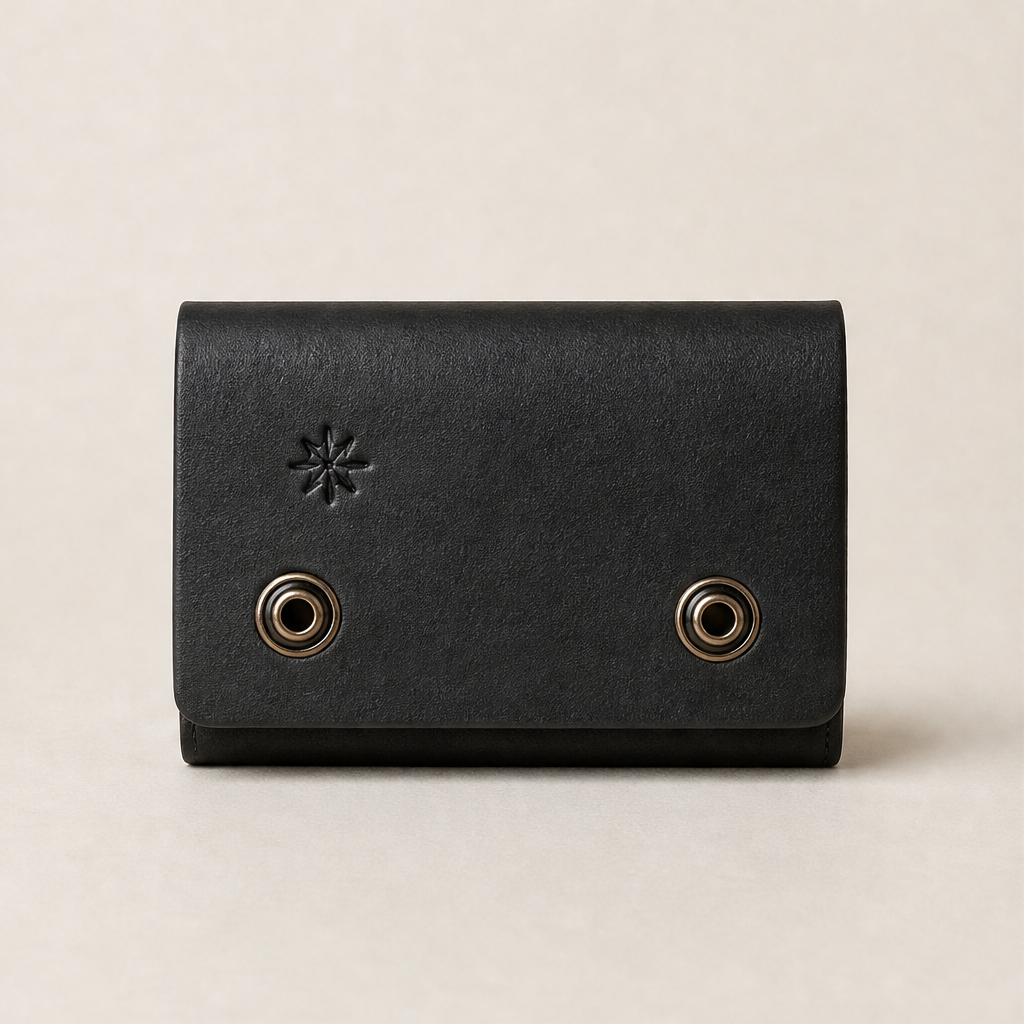 Covaleo – Portafoglio Compatto in Pelle Crazy Horse Black