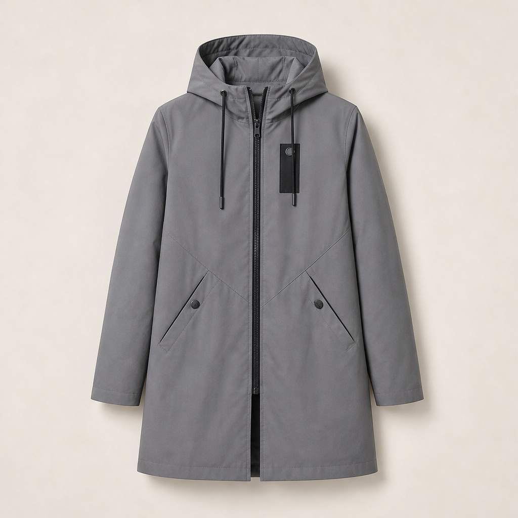 Novarla – Cappotto Midi con Cappuccio Grey