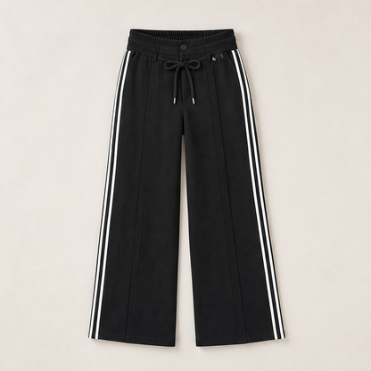Velmora – Pantaloni a Vita Alta con Coulisse Black