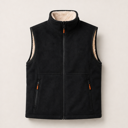 Vortano – Gilet Invernale Imbottito in Pile Black