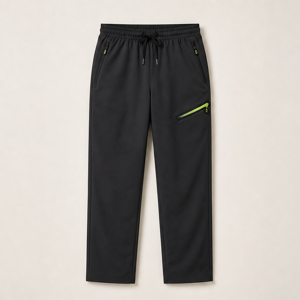 Velosira – Pantaloni Sportivi Dritti con Tasche Zip Black