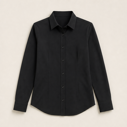 Novirra – Camicia Slim Fit Antipiega Black