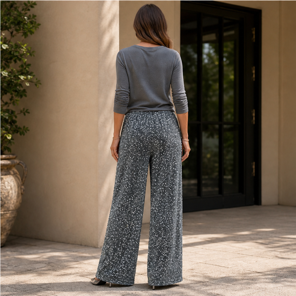 Luminetta – Pantaloni a Paillettes Velluto lifestyle