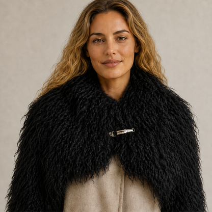 Velmara – Bolero a Maniche Oversize con Clip Black