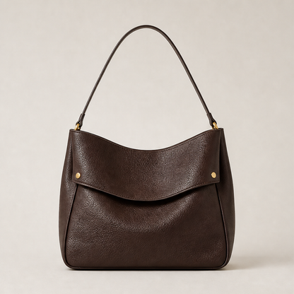Velmora – Borsa Hobo in Pelle con Patta Brown