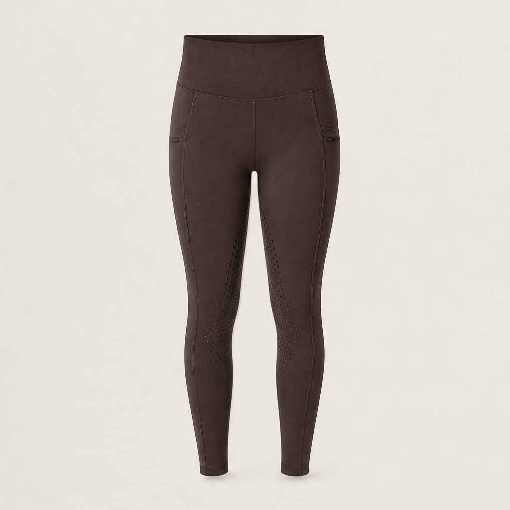 Calorra – Leggings Termici Full Seat da Equitazione Brown
