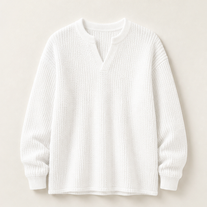 Velmara – Maglia a Vento Effetto Waffle Sovrapposto White