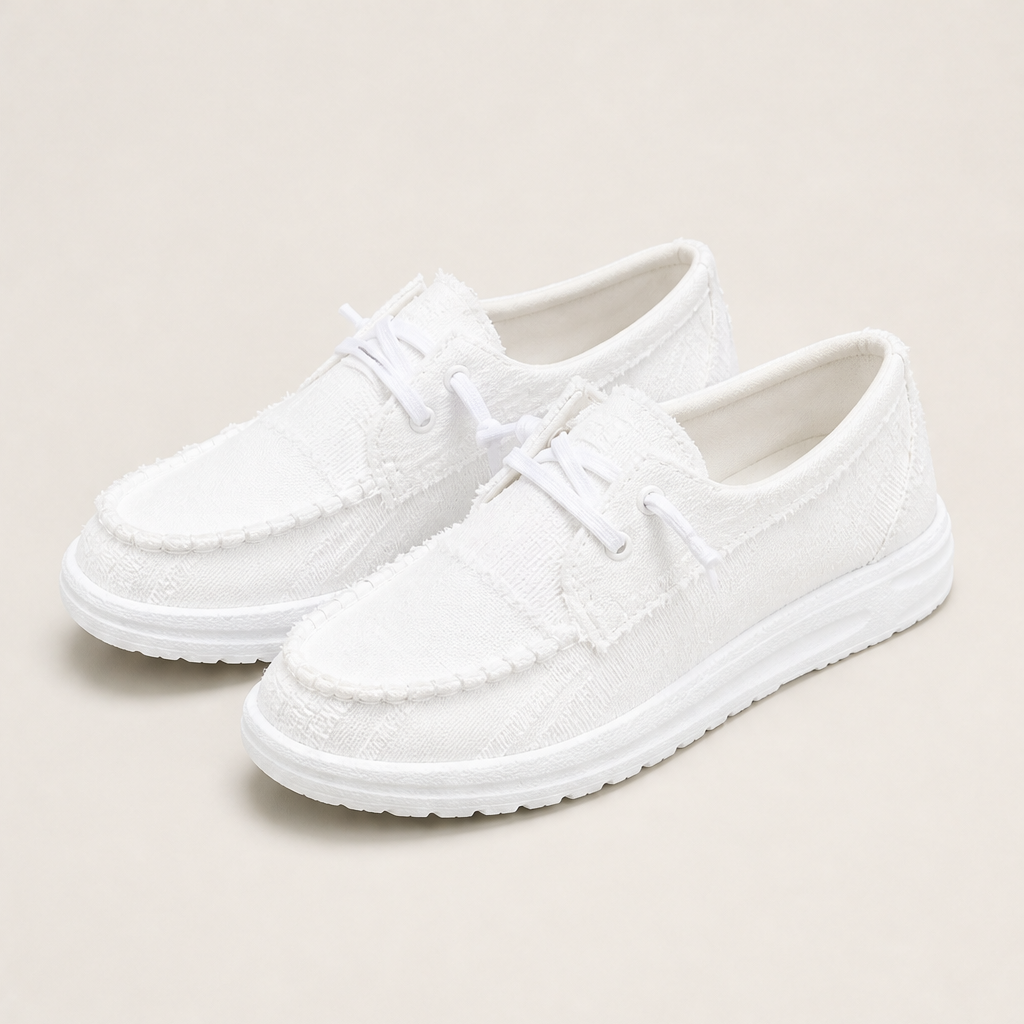 Aigerim – Sneakers Basse in Denim Con Lacci White