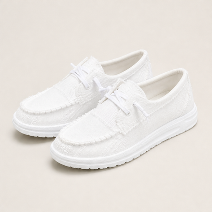 Aigerim – Sneakers Basse in Denim Con Lacci White