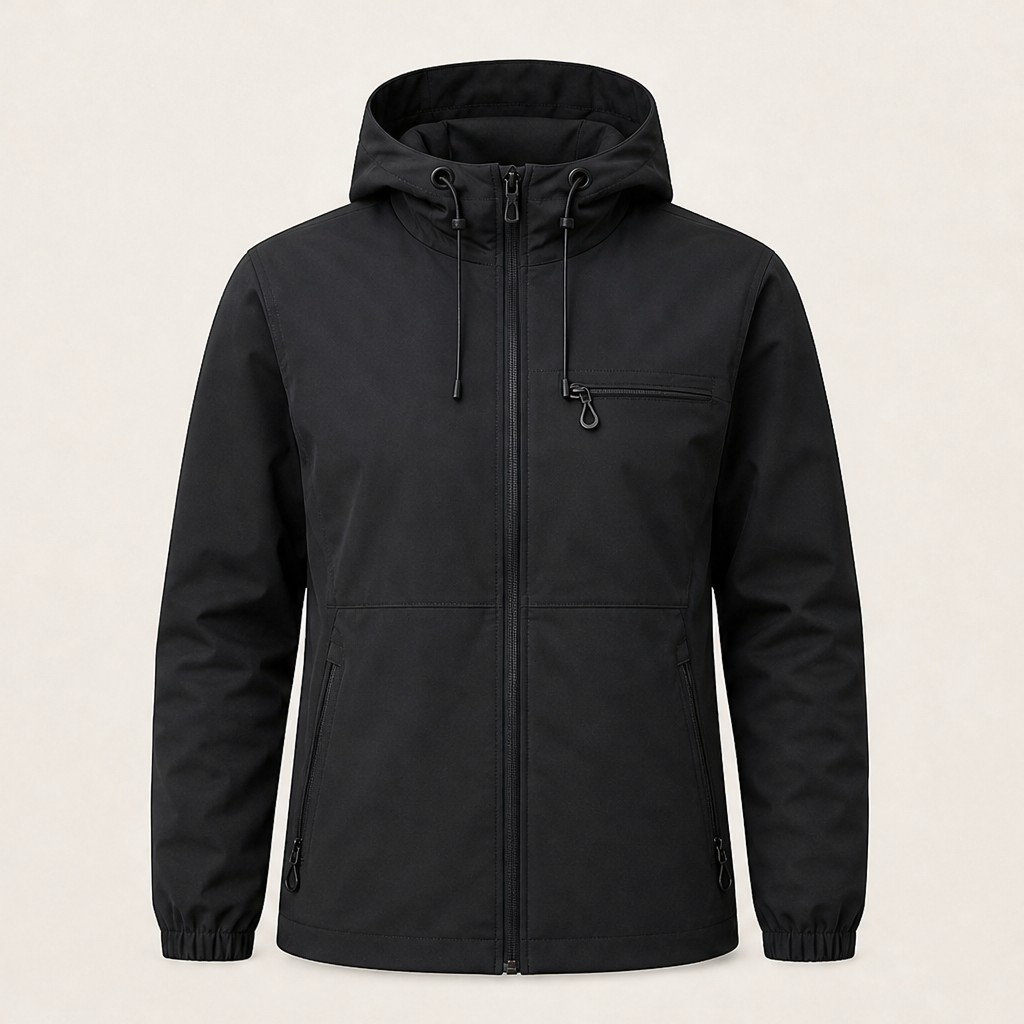 Vortexa – Giacca Tecnica Impermeabile con Cappuccio Black