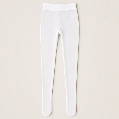 Velmora – Collant Termico Foderato in Pile White