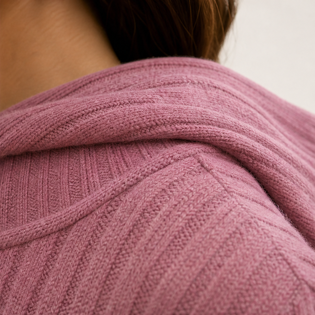 Velorena – Abito Maxi in Maglia a Coste con Cappuccio detail