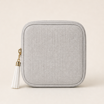 Bellucci – Porta Gioielli da Viaggio con Zip Grey