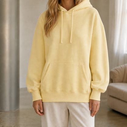 Morvale – Felpa Oversize con Cappuccio Yellow